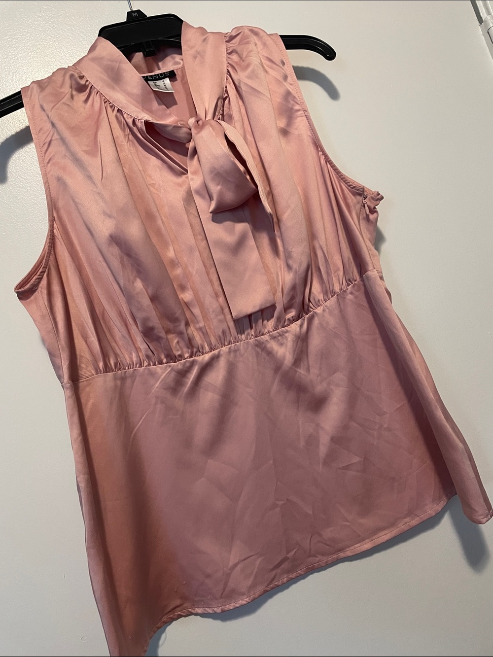 VENUS Dusty Pink Tie-Neck Sleeveless Blouse 14